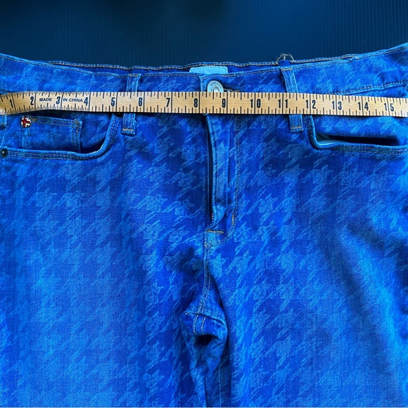 HUDSON KRISTA SUPER SKINNY HOUNDSTOOTH JEANS SIZE 32 - Picture 8 of 13
